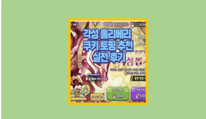 홀리베리 쿠키