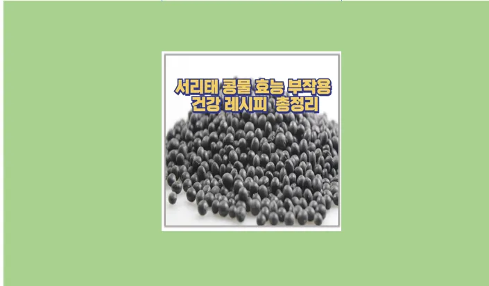 서리태 콩물