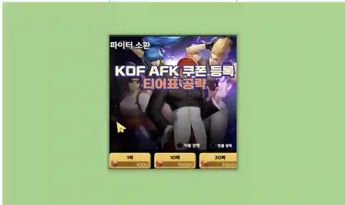 AFK 쿠폰